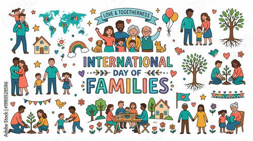 International Day of Families: Diverse People, Unity, Love & Togetherness