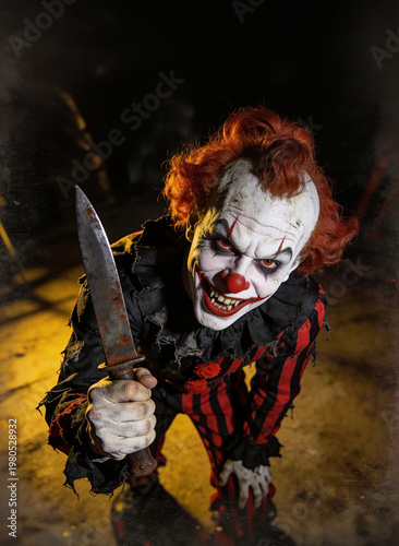 Scary Halloween clown 