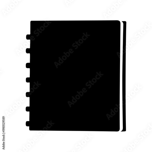 Black and white image of a spiral bound notebook or sketchbook