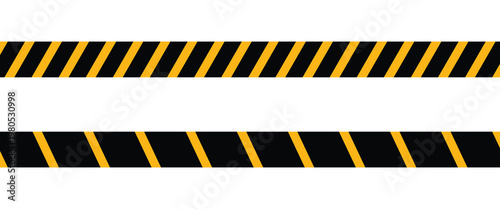Road, sign, worksite, hazard area, sign for road, caution ribbon banner for construction. Vector illustration on