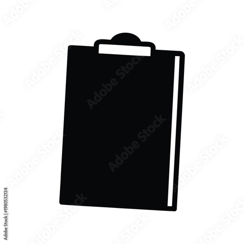 Simple black and white clipboard icon design for website and app