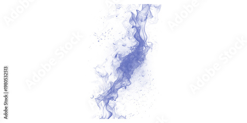 Ethereal blue smoke plume abstract motion background with mystical vapor swirls and glowing particles on deep black hues