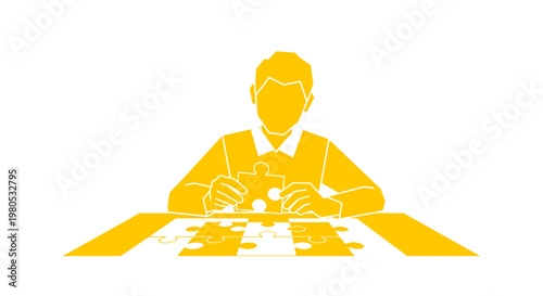 Man playing chess game.