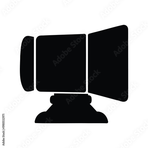 Black silhouette of a megaphone, symbolizing announcement and communication effectively