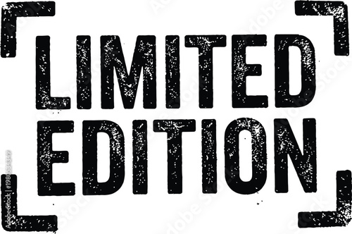 Limited edition grungy text stamp