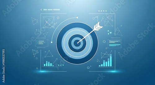 A pixelated image of a dartboard with an arrow hitting the bullseye