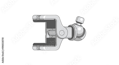 Metal Clamp Fastener with Adjustable Screw and Spring Mechanism