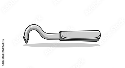 Metal Crowbar Tool Isolated on White Background