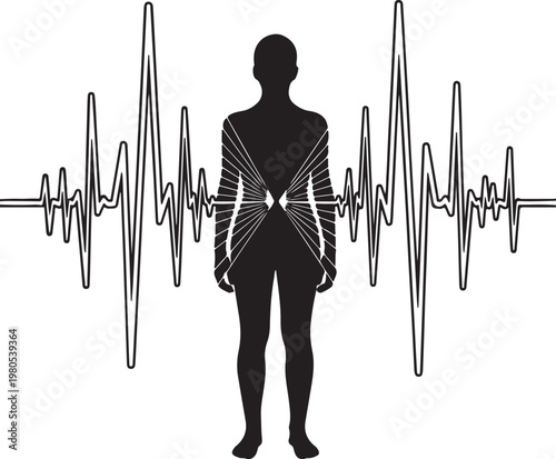 Silhouette man and woman with dumbbells vector illustration concept fitness exercise and strength training scene