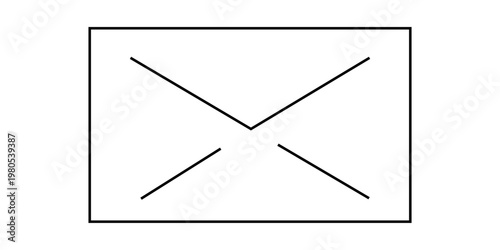 Email Envelope Icon with Notification Badge for Digital Communication , email icon set. Mail icon set. email icon vector. E-mail Envelope illustration