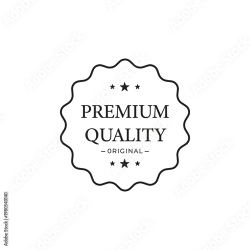 Premium original product label design template 