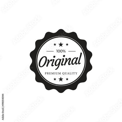 Premium original product label design template 