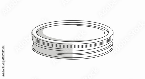 Metal Lid for Canning Jars, Close Up View