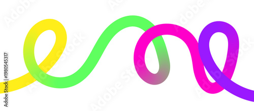 Abstract Color Lines Pattern, Rainbow Gradient Ribbon Background, Flowing Wave Shapes, Vibrant Colorful Vector Design.