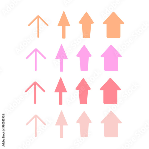 上向き矢印のアイコンセット