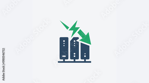 Server Downtime and Data Loss Concept