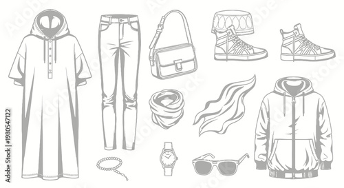 Modern Casual Urban Apparel and Streetwear Fashion Accessories