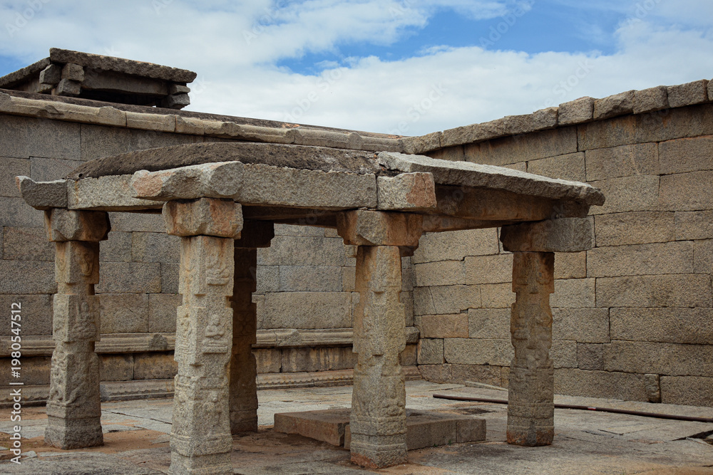 Fototapeta premium Ruins of Hampi Vijaynagara empire A heritage old city Karnataka India