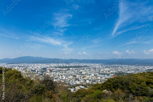 Schilderij op canvas 京都　将軍塚青龍殿　大舞台から見る京都市内