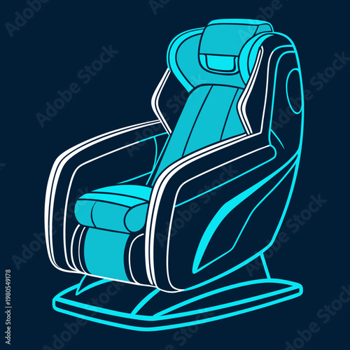 Advanced blue massage chair for ultimate relaxation and therapeutic comfort