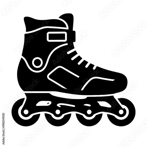 Inline Skate SVG, Rollerblade Shoe Silhouette Design, Skating Sports Graphic, Urban Skater Icon PNG, Cricut Cut File