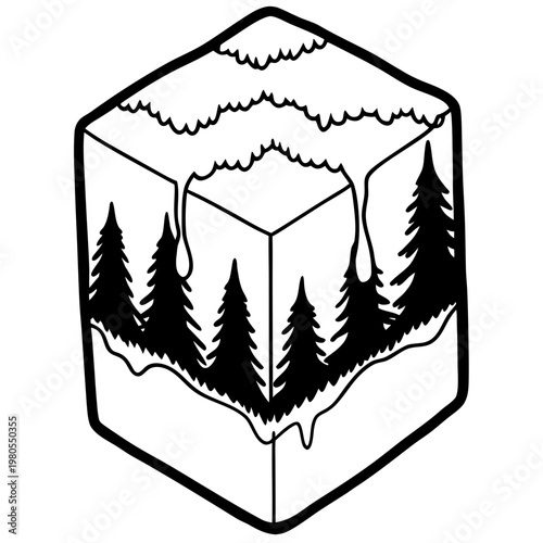 vector illustration of a cube