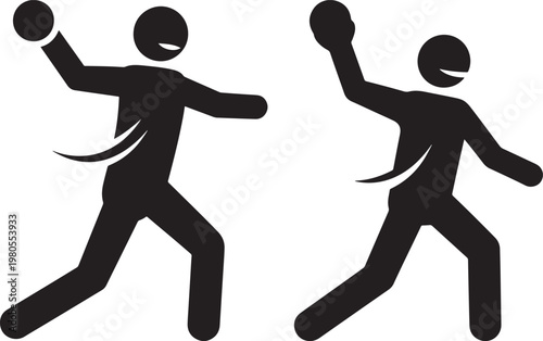 Stick figure throwing a ball with throwing motion throwing action playing ball sports activity training session throwing activity movement competition training athletic recreation strength