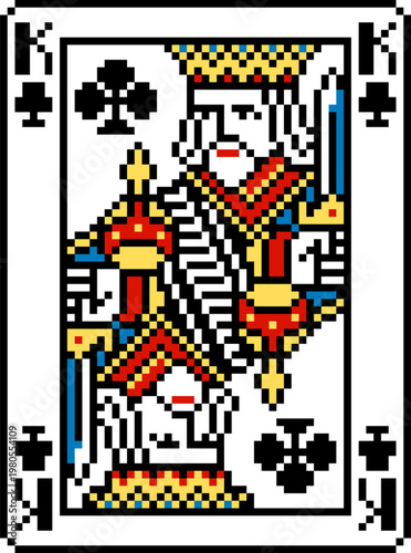 A pixel art playing cards d...