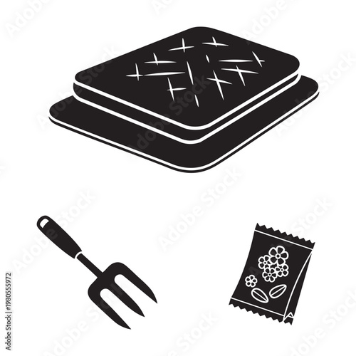 Power boat icons with luxury yacht gas can and lifebuoy