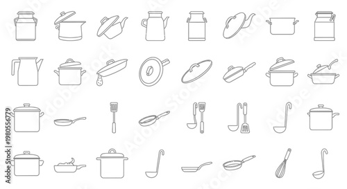 Kitchen Utensils and Cooking Pots.