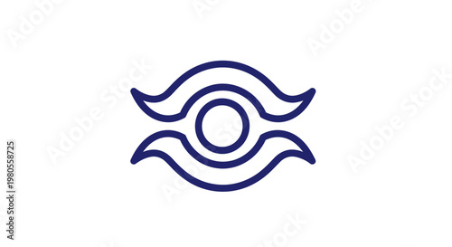 All seeing eye symbol logo icon.