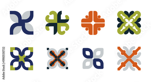 Colorful Geometric Shapes Patterns.