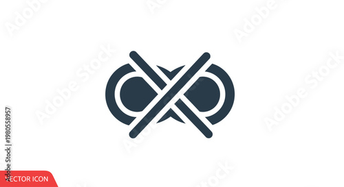Black and white infinity symbol logo.