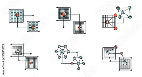 Molecular structures and chemical bonds.