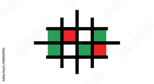 Tic Tac Toe Game Board Symbol.