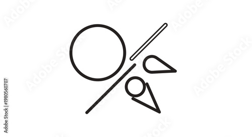 Graphic design paintbrush pencil symbol.