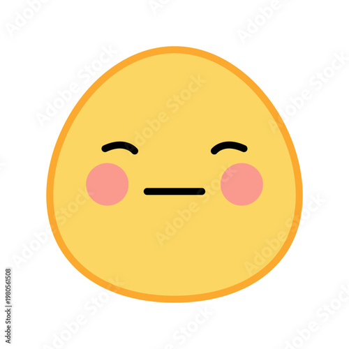 Cute Blushing Emoji Face Icon