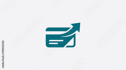 Credit Card With Upward Arrow Financial Growth Concept