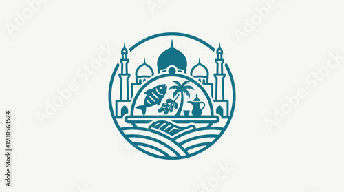 Elegant Islamic Restaurant Logo Design