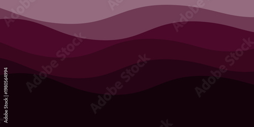 Abstract dark purple and plum wavy background with layered fluid shapes