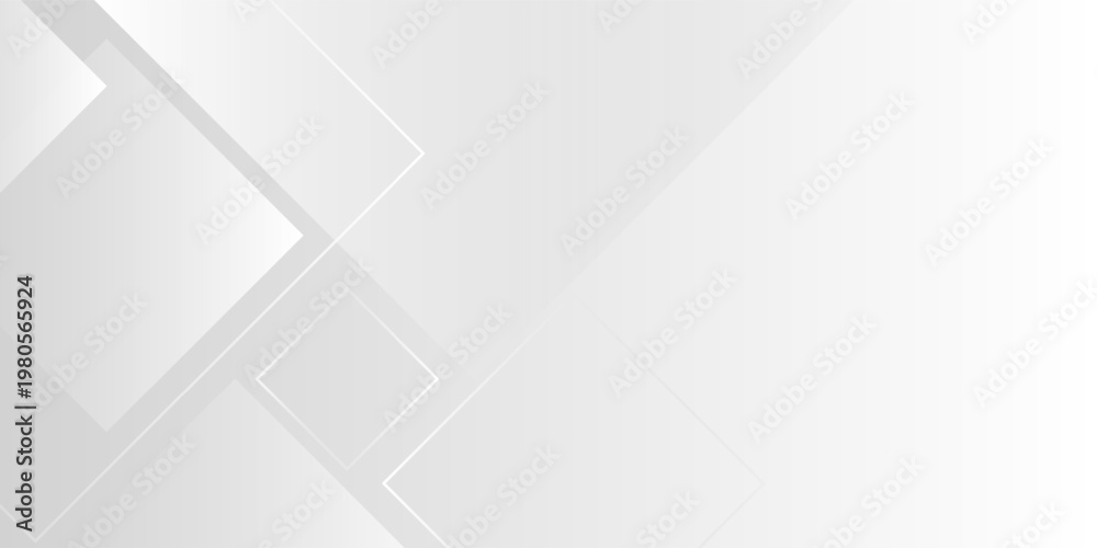 Fototapeta premium Clean white abstract background with geometric layered shapes.
