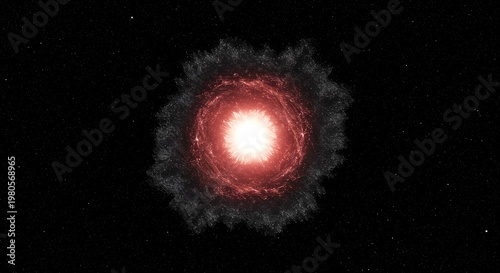 Conceptual visualization of a theoretical singularity point where matter collapses into an infinitely dense, abstract, black space, deep, astronomical, void