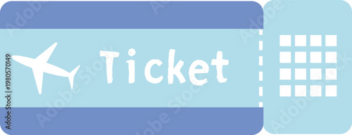 Airline Ticket Boarding Pass Travel Concept Illustration