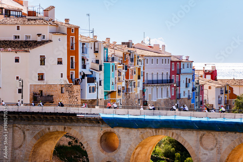 Villajoyosa Arch Bridge and Colorful Old Town View