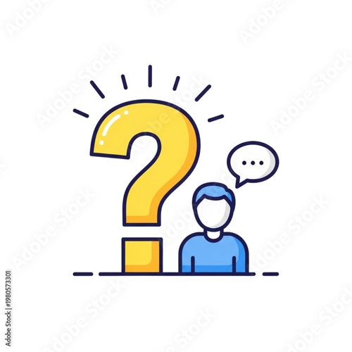 Need Help Vector Icon Large Bold Question Mark Symbol Surrounded