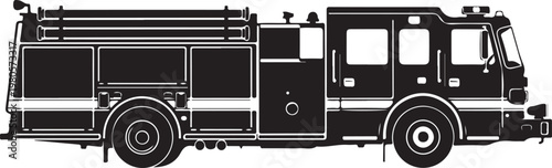 Black and white fire truck vehicle emergency transportation