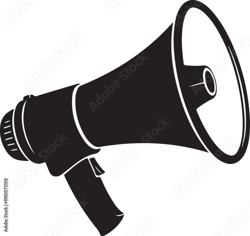 Black and white of a megaphone loudspeaker amplifier