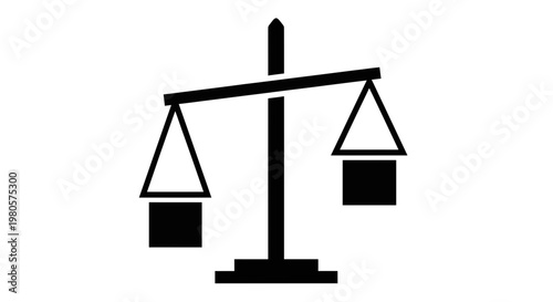 Unbalanced Scale Icon - Symbol of Justice, Law, Fairness, and Imbalance