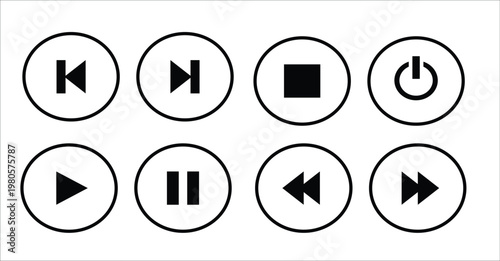 Media Player Interface Icon Set