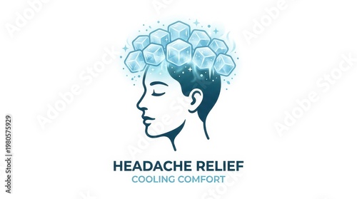 A person with ice cubes on their head looks for relief from a headache